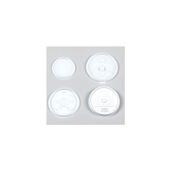 Dart Dart DCC12JL, Plastic Lids for Hot/Cold Foam Cups, White, 1000/Carton DCC 12JL - main